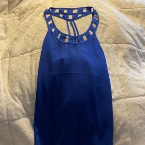 Blue halter blouse